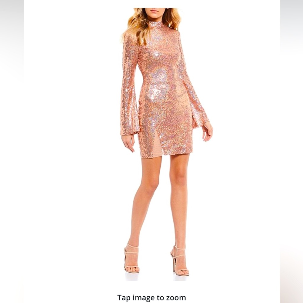 Rose gold sequin dress